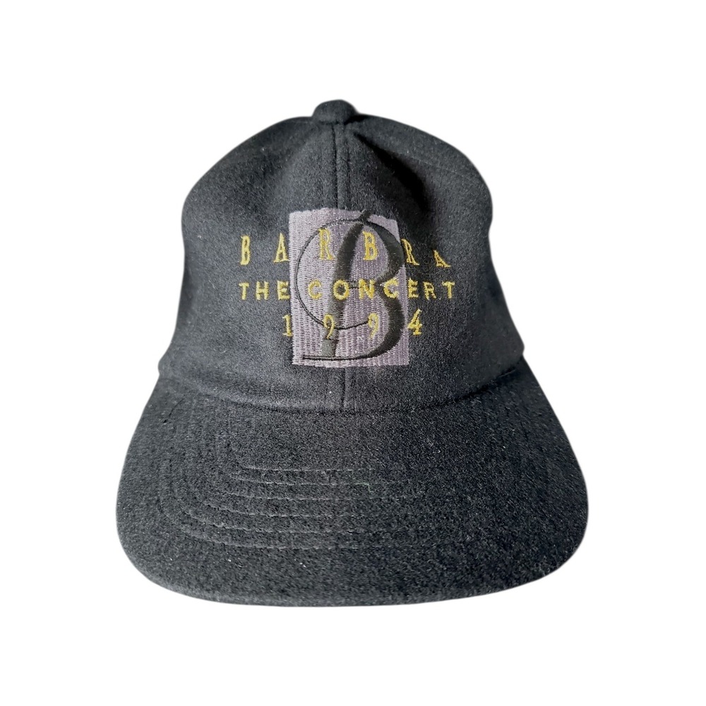 Dorfman Pacific Black Wool Hat Barbra The Concert 1994 Streisand 90s Adjustable